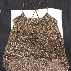 Brown and Gold triangle top